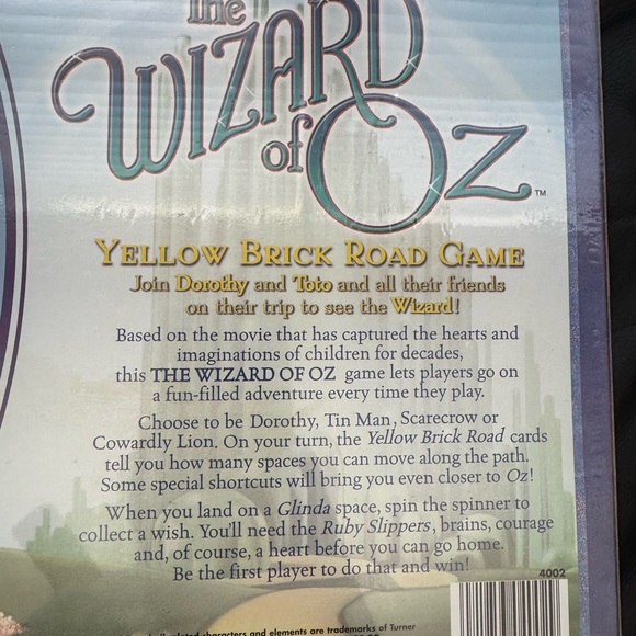 The Wizard of Oz Yellow Brick Road Game - Still Sealed - Never Opened - Picture 6 of 7